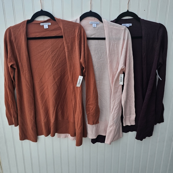 Amazon Essentials Sweaters - NEW Amazon Essentials Open Front Cardigan Sweater Orange, Pink, Burgundy Size XS
